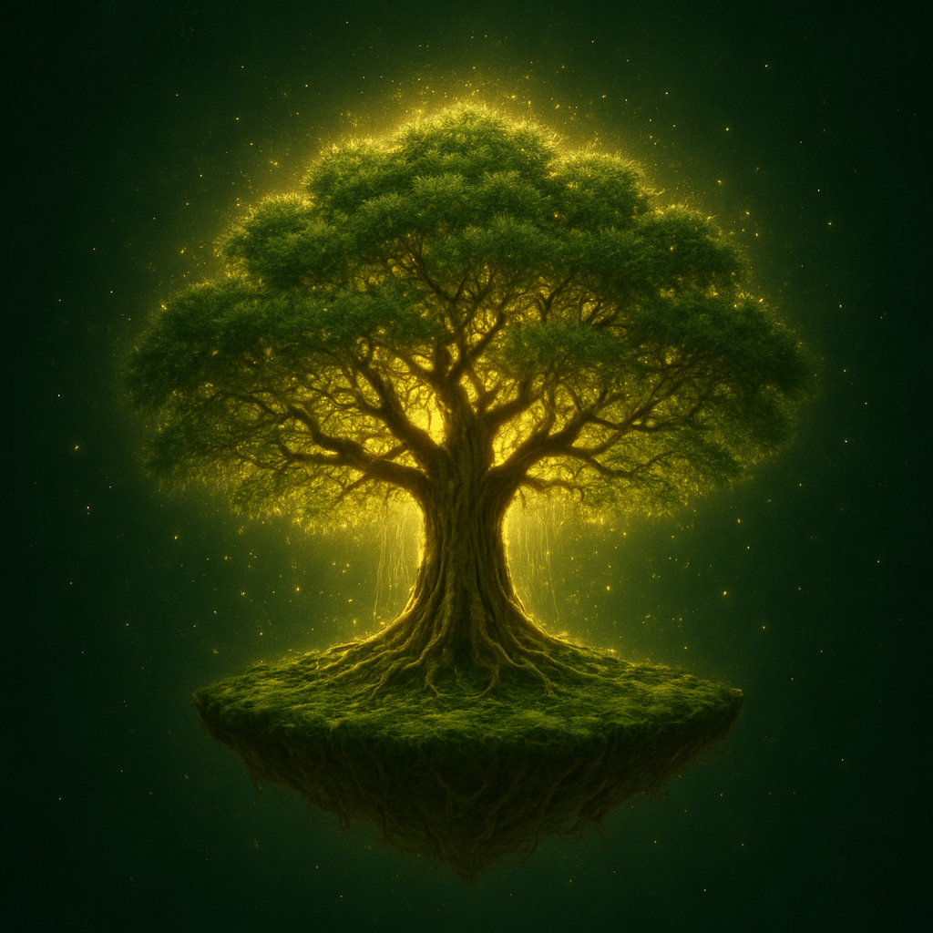 Glowing sacred Banyan tree of the Rohini Nakshatra